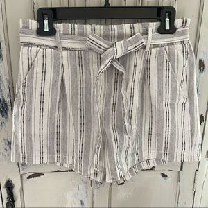 Ci Sono White Blue Stipe Shorts Size Medium